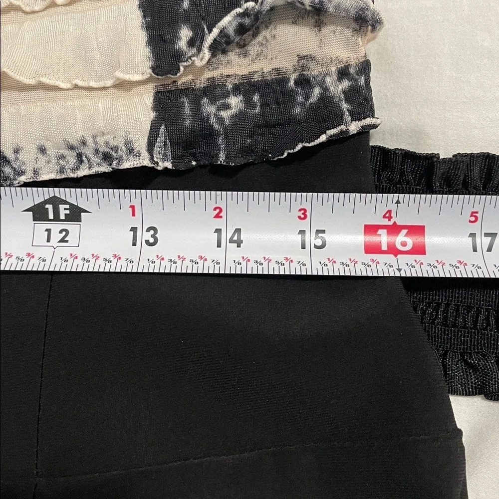 Joseph Ribkoff | Black | Ruffled Top/Hankerchief Skirt | Dress | Size 10 - Picture 14 of 16